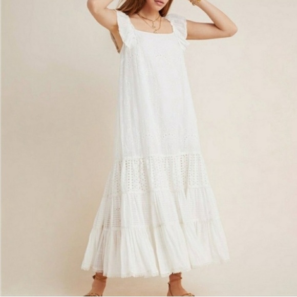 Anthropologie Payal Jain Fallon Eyelet Maxi Dress NWT size 6 - Picture 15 of 16